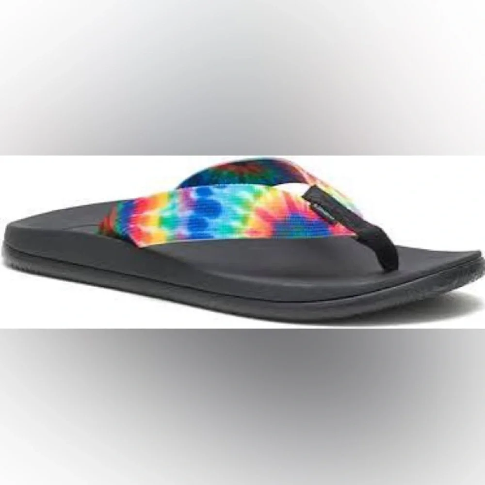 NEW!! Men’s Chaco Fillos Flip Flops Dark Tie Dye Sandals Size 13